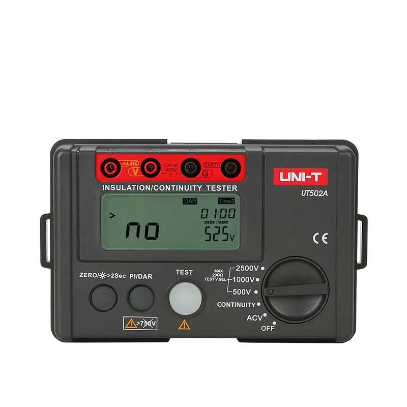 UNI-T UT-502A 500V-2500V Цифровой тестер сопротивления изоляции
