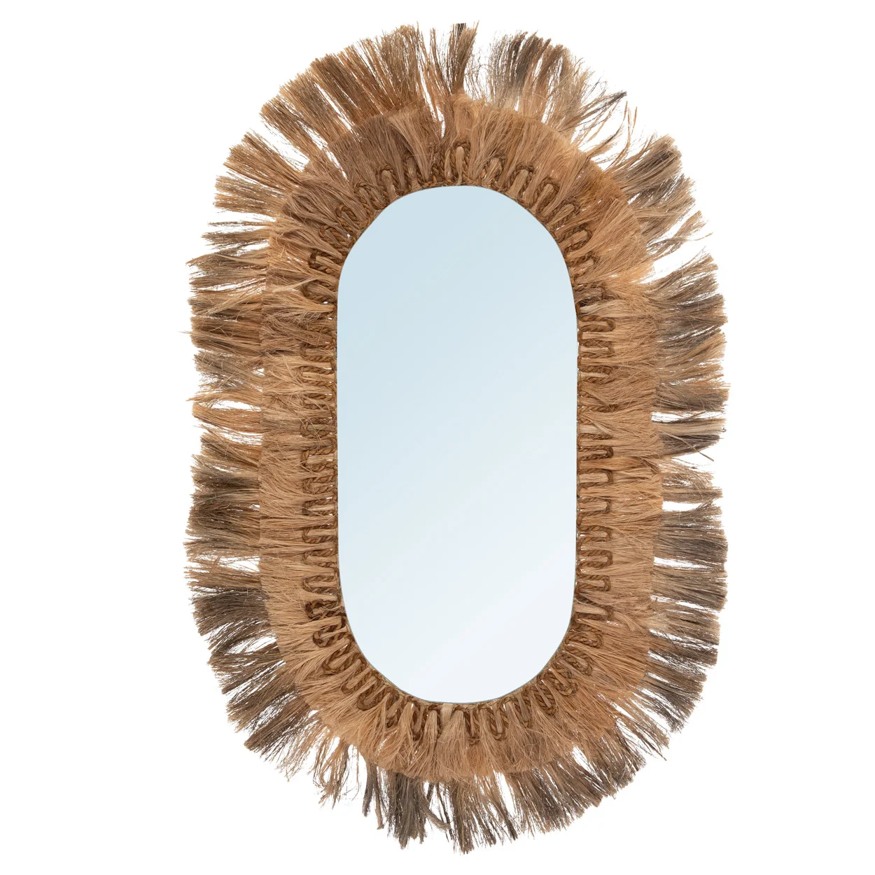 Vietnam Rattan Mirror Large Beauty Round Decorative Woven Wood Wicker Frame Rattan Wall Mirror