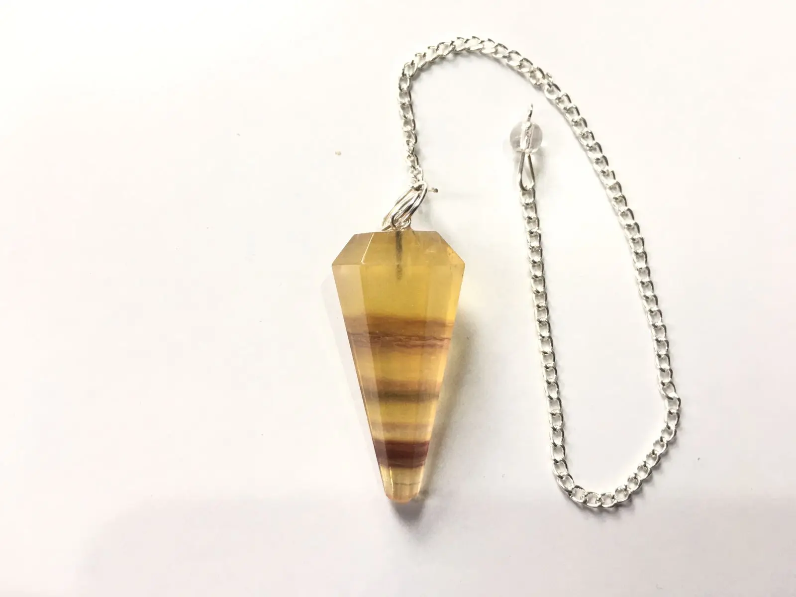 BEST SELLING CRYSTAL MULTI FLUORITE PENDULUM DOWSING CRYSTAL PENDULUM FOR REIKI HEALING MEDITATION DIVINE ENERGY CLEANSER