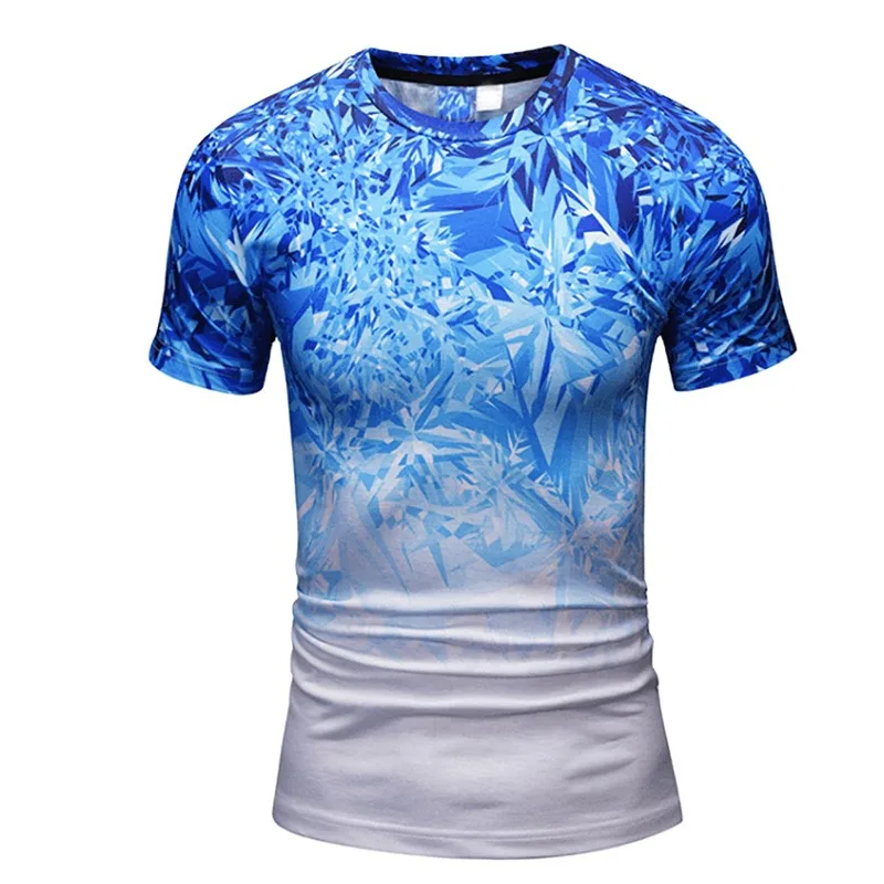 
Wholesale High Quality White Polyester Custom Pattern Logo Sublimation 3D T Shirt 
