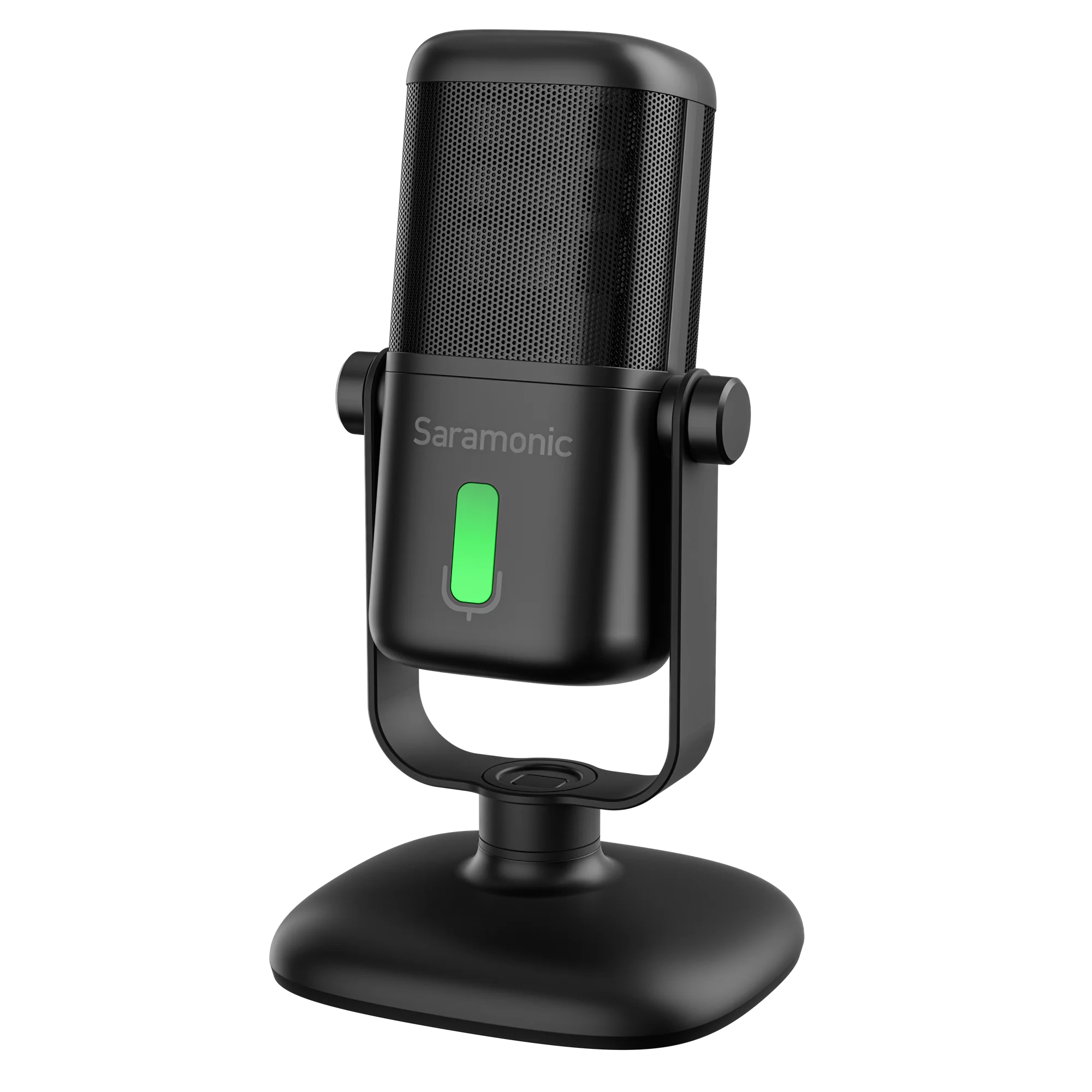 
 Saramonic SR-MV2000 USB Студийный микрофон с магнитной подставкой разъема для наушников и многоцветная светодиодная клавиатура для компьютера мобильного устройства  