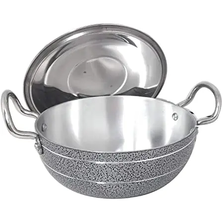Antique Pure Aluminium Kadai for Deep Frying Cooking Utensils Healthy Benefits Hammered Kadai Pital Kadhai Heavy Weight Working
