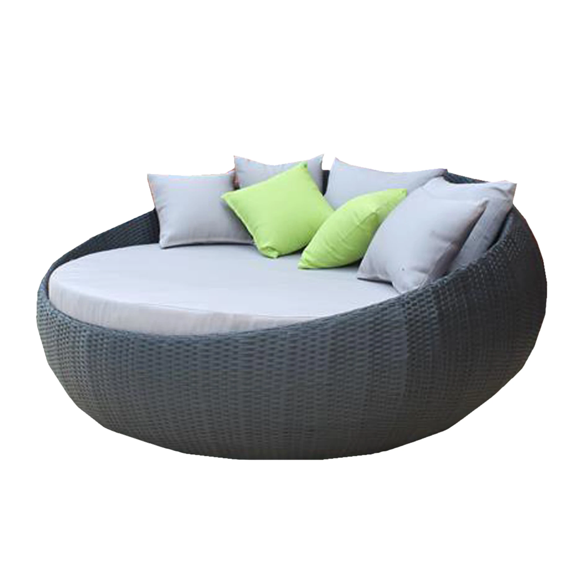 leisure garden daybeds with canopy sun chaise beach sunbed luxury aluminium  frame patio daybed set rattan wicker