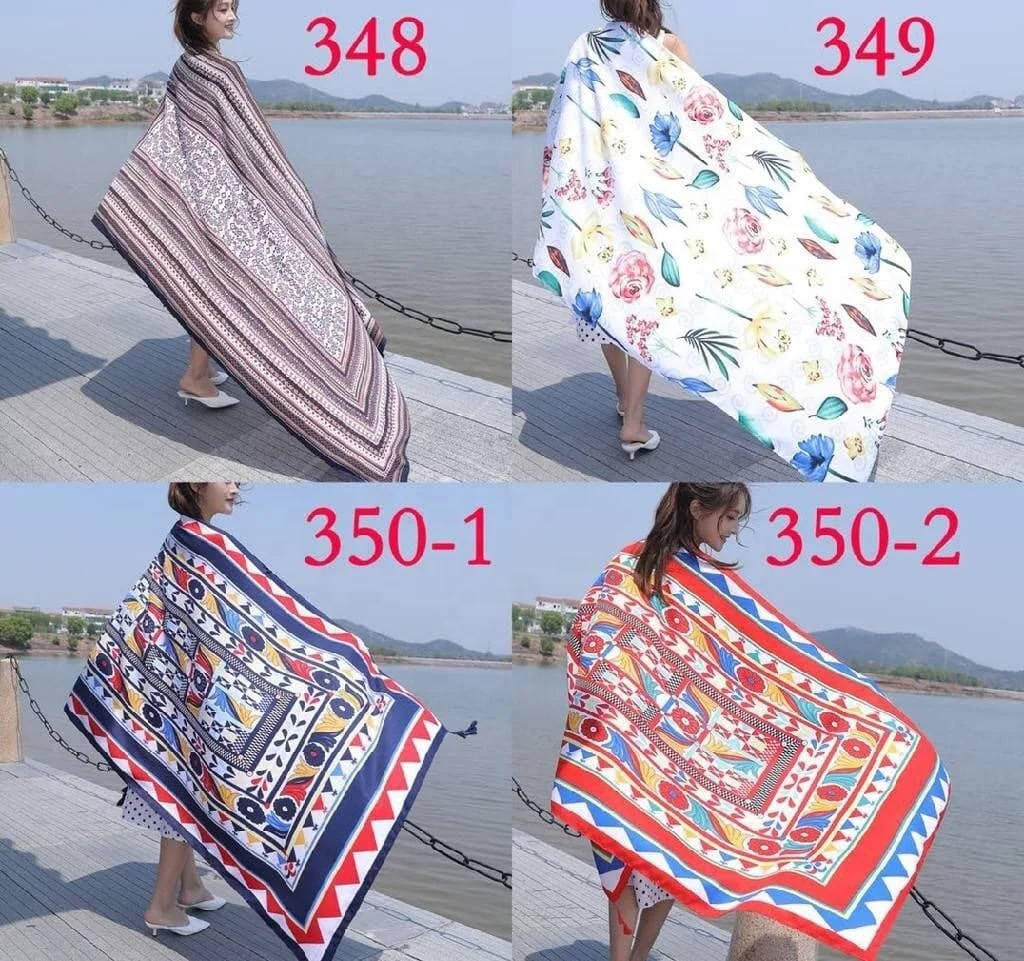 
Shawls print beach sarong cover up Bohemian style sarong viscose printed pattern Bohemian style Beach resort wear 