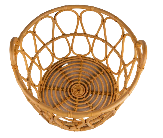 Wholesale Rattan/ Bamboo Basket With Double Handles Bamboo Laundry Basket Rattan Storage Basket