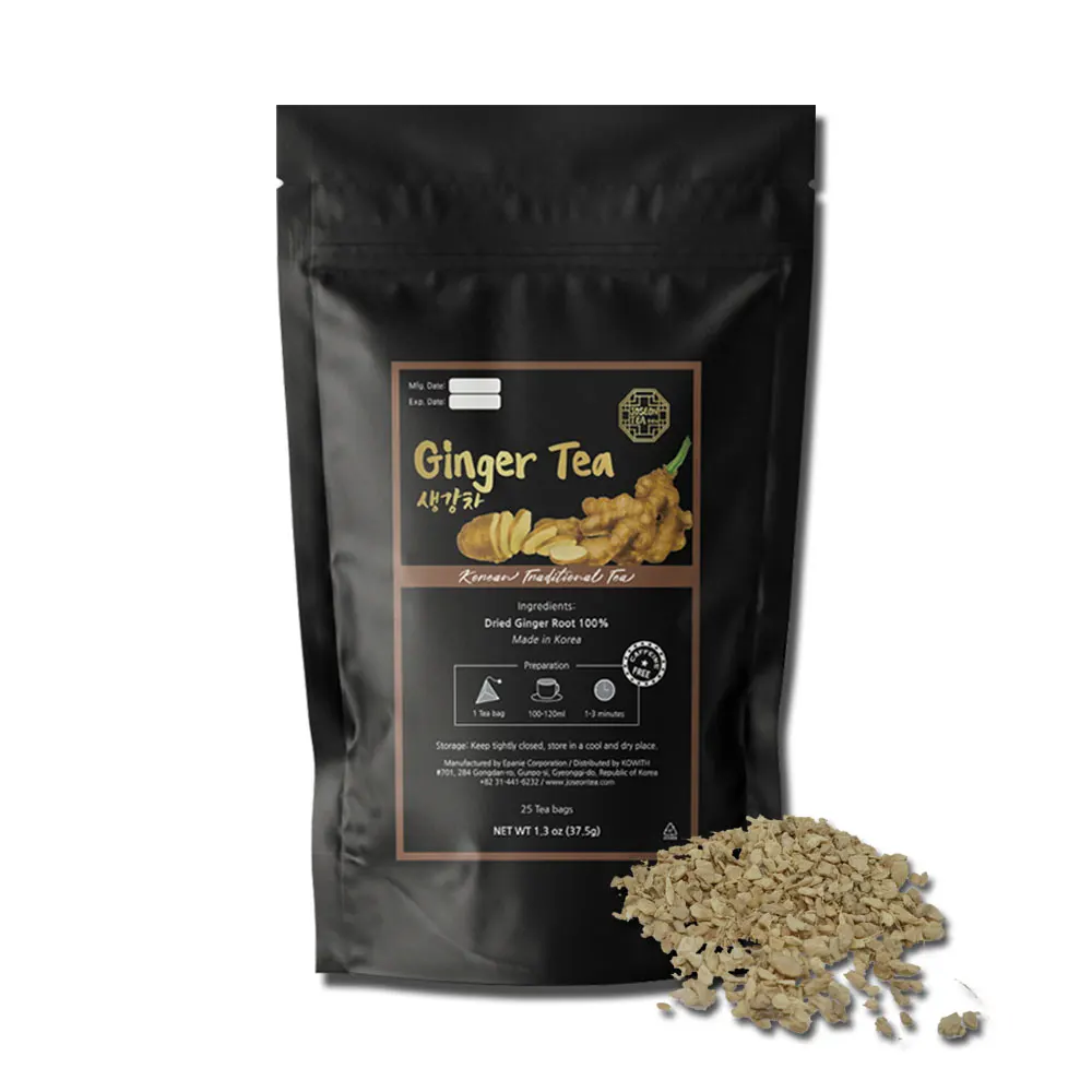 
 Традиционный корейский имбирный чай, высококачественные треугольные нейлоновые чайные пакетики в форме пирамиды оптом, экологически чистая упаковка, фирменная торговая марка OEM, Сделано в Корее  
