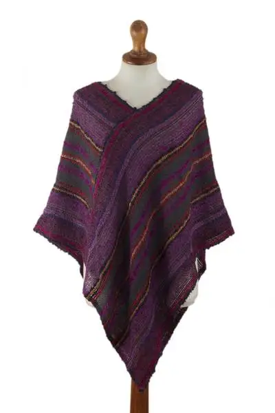 Ponchos With Hood Wool Blend Women Plus Size Top Boho Clothing Winter Wea Clothing Hood & Pocket Bohemian Boho Handmade Yak Wool