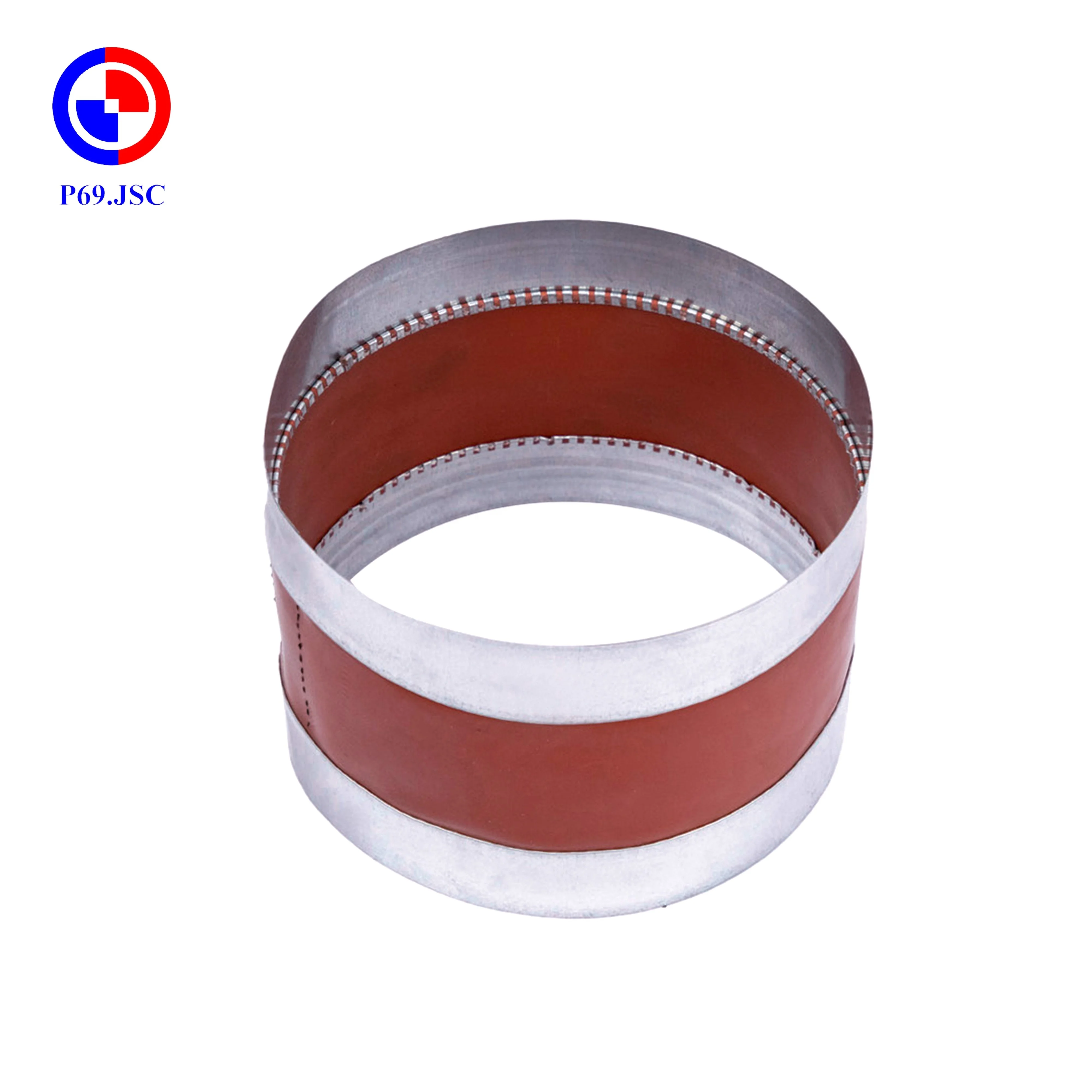 Fire-Resistant Increase Stability Flexible High Quality OEM Canvas Polyester Glass Fiber Duct Coupling PVC Round Duct Tape P69