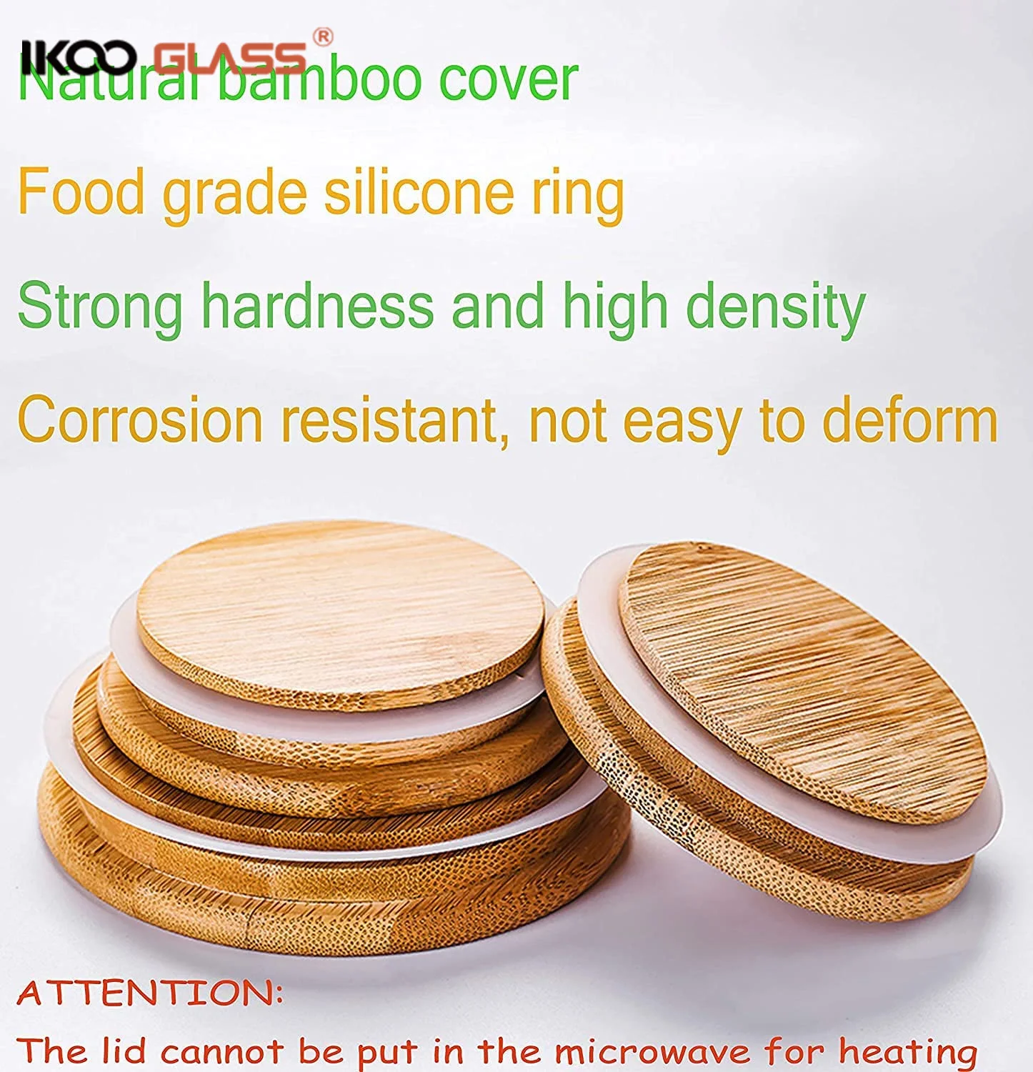 Graduated Beaker Mug with Handle and Durable Bamboo Lid Borosilicate Glass Multi-Function Food Grade Measuring Cup