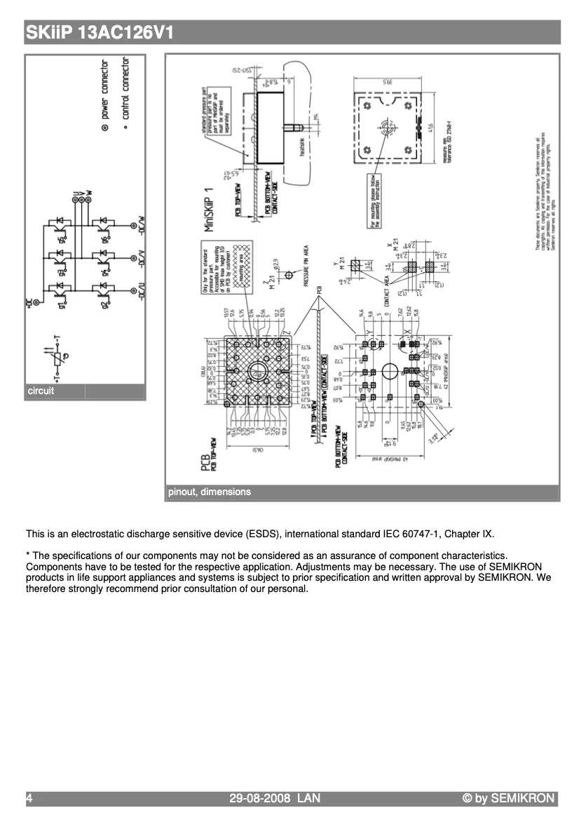 Оригинальные и сертифицированные другие датчики движения SKiiP 13AC126V1 из Германии