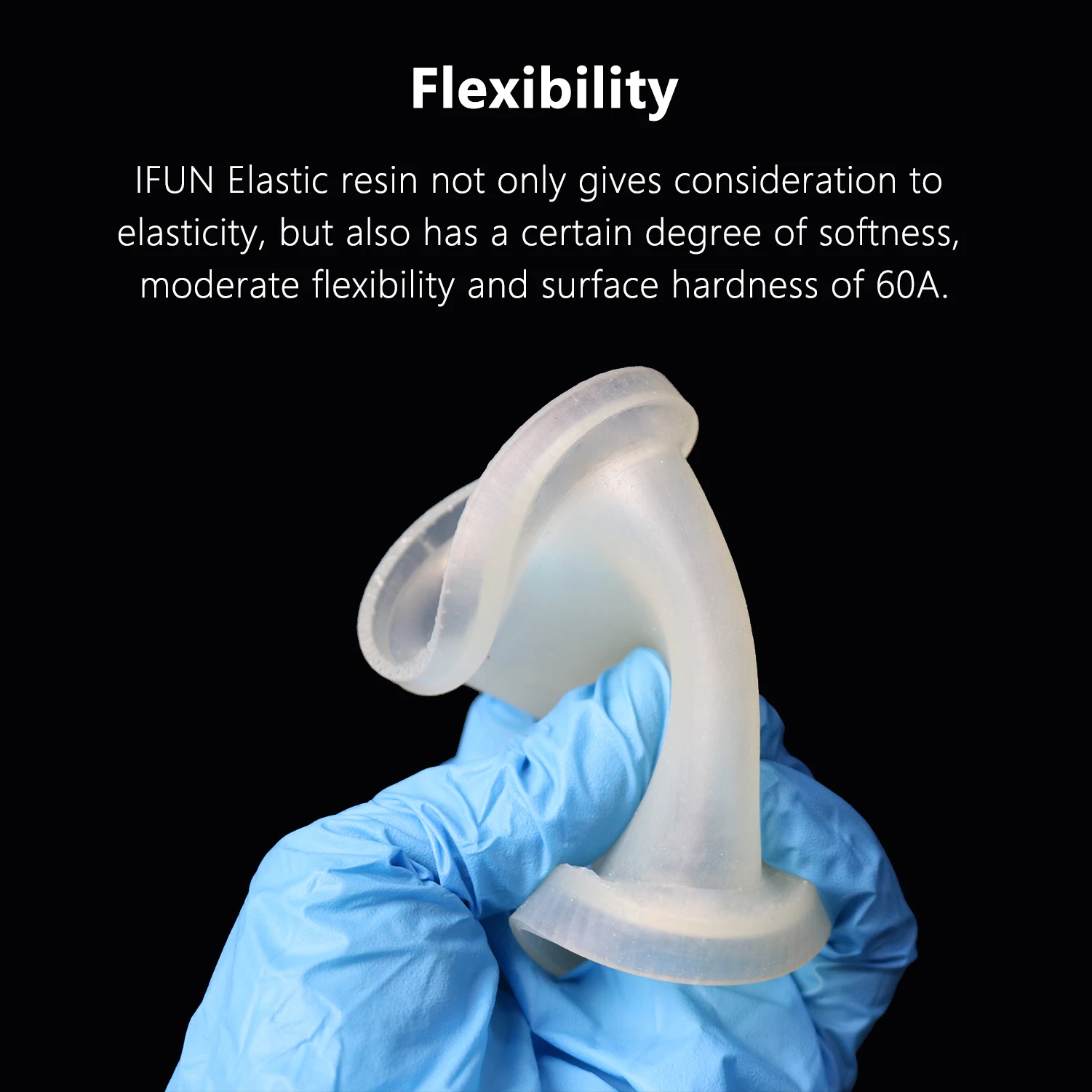 ТПУ как эластичная 3D Смола 60 А мягкий материал с высоким удлинением для обуви подошвы прямой печати.