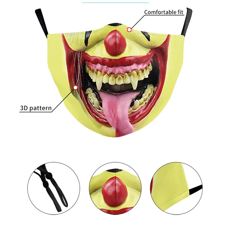 Индивидуальные маски для Хэллоуина вечеринок модные лица с 3D принтом