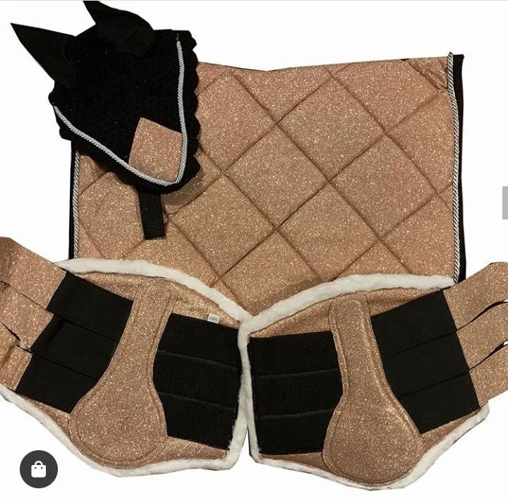 Polyester Fabric Saddle Pad With Crystal Horse Glitter Comfort Saddle Pad Reasonable Prices Horse Saddle Pad