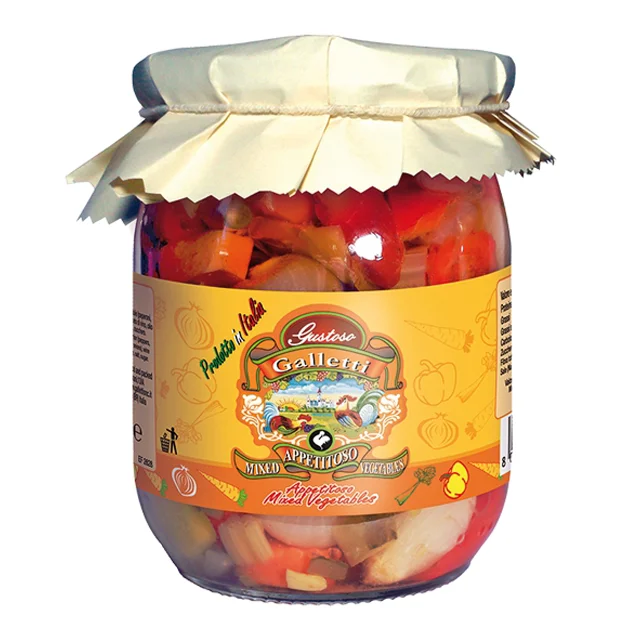 
high quality Italian pickled vegetables mix in sweet vinegar 