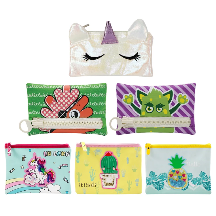 Лидер продаж 2021 amazon, комбинированная сумка для карандашей для школы и офиса, набор холщовых пеналов на молнии в наличии