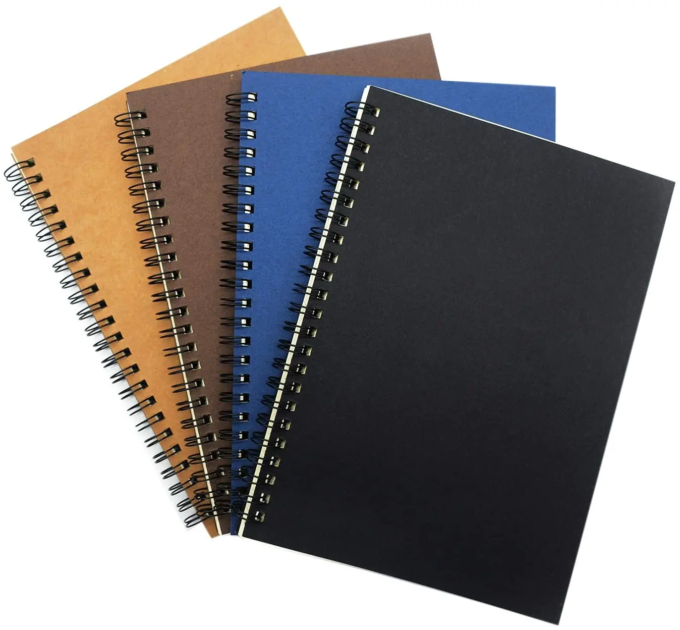 FSC Eco Friendly Letter/A4  Dividers  Plastic Black Cover 120 Perforated Pages Spiral Notebook