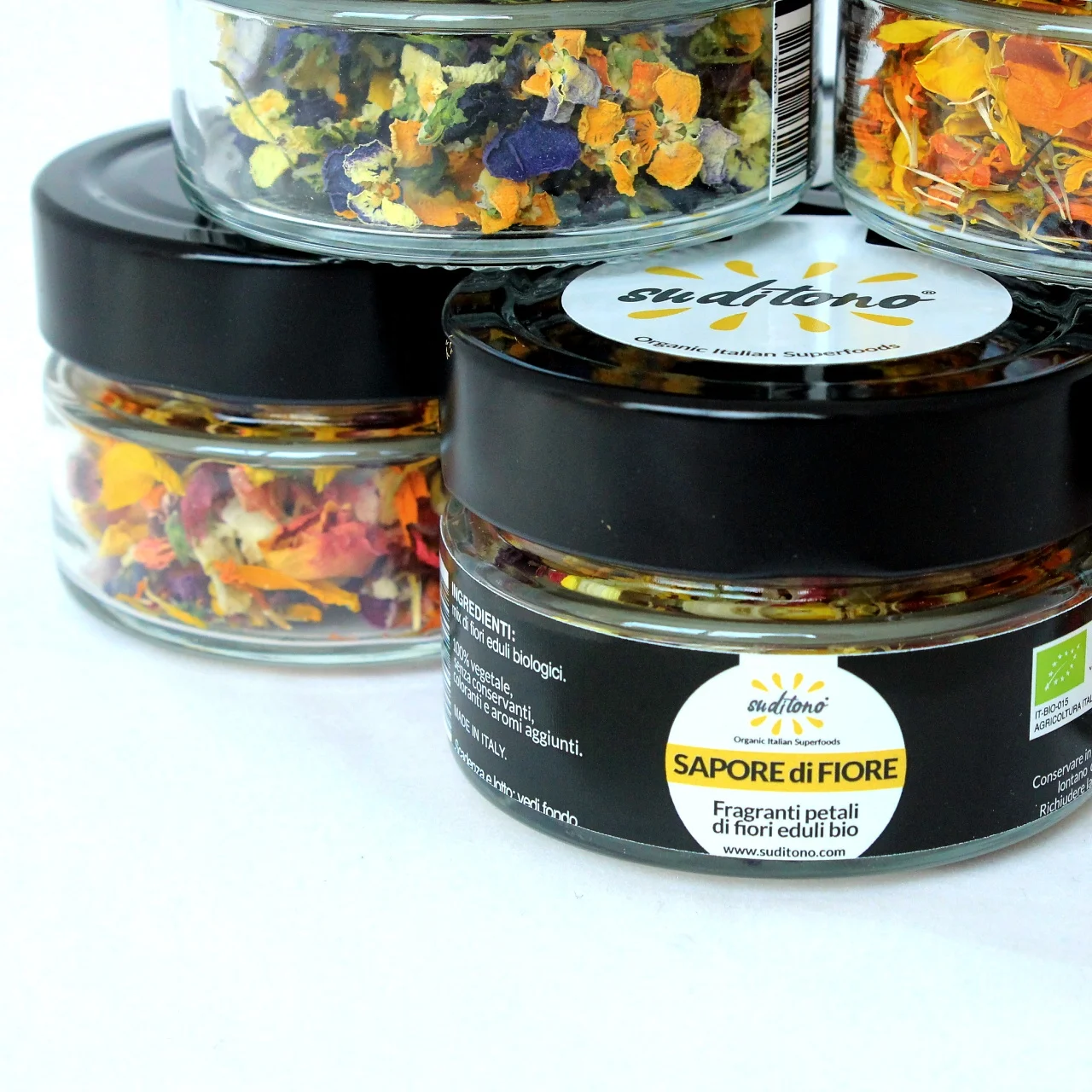 Organic dried edible flowers SAPORE DI FIORE mix dry petals (cooking, decoration, gift)