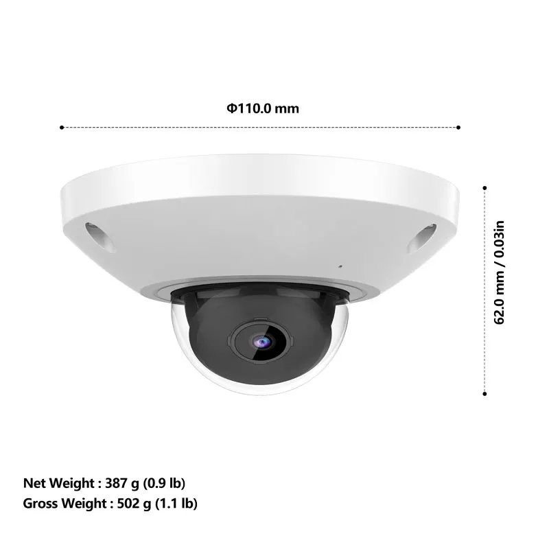 IPC-EB5541 IPC-EW5541 Original with logo heatmap 5MP Panoramic Network Fisheye Camera mini camera IPC-EB5541P