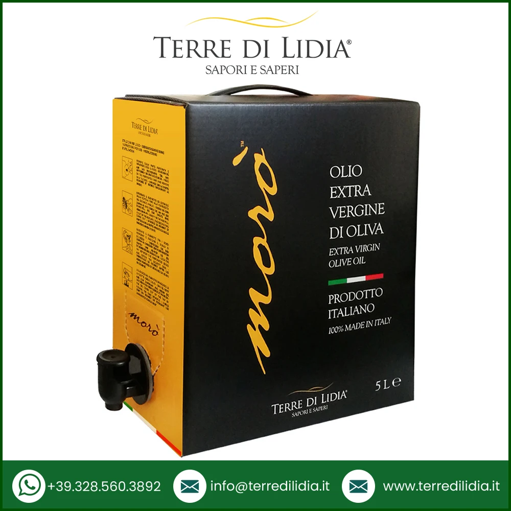 Best in Class 100% Made in Italy Italian Extra Virgin Olive Oil Bag in box Moro 5 L