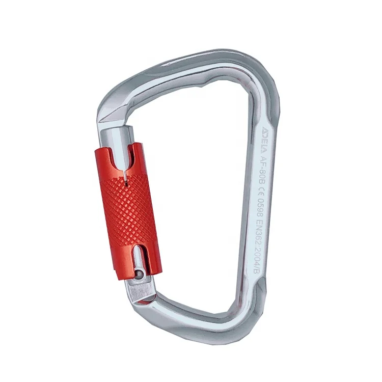 ADELA Aluminum Carabiner Hook Key Type Climbing Outdoors Fall Protection Twist Lock Design