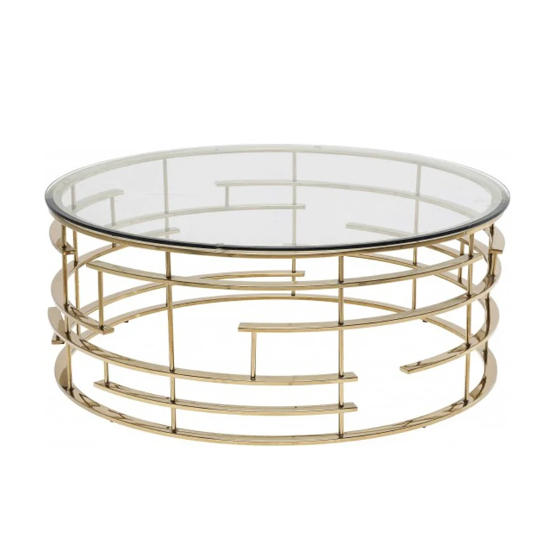 Modern Round Living Room Tables with Glass Top