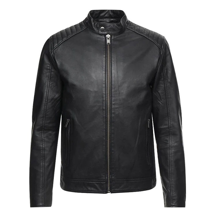 hot selling Classic design Pure Quality leather jacket Fashion Men black Lamb Leather Jacket/men leather jackets/Pakistan