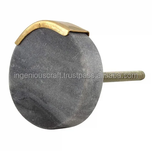 
Wholesale round gray marble knob for cupboard and furniture/furniture hardware by ingenious craft 