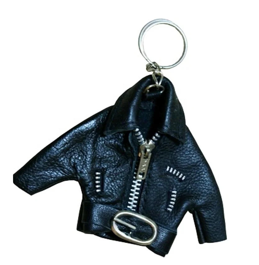 LEATHER FOLDER KEYS HOLDER KEYCHAINS BIKER STYLE