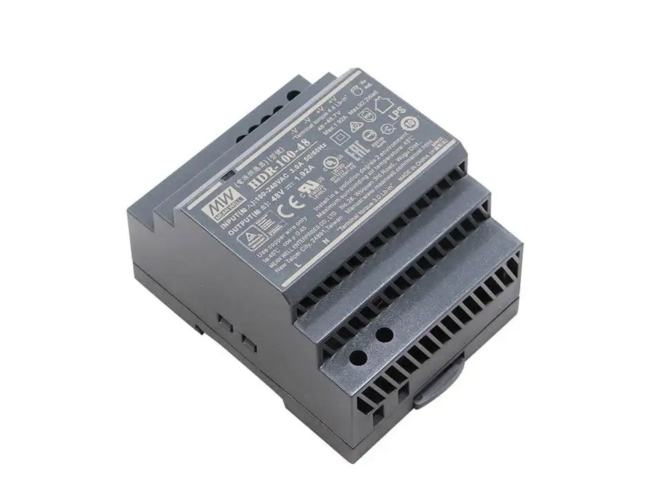 Он-лайн оплаты HDR-100-48 48VDC 1 92 в 2 W закрытый питания с одним выходом бренд Mean well представляет блок