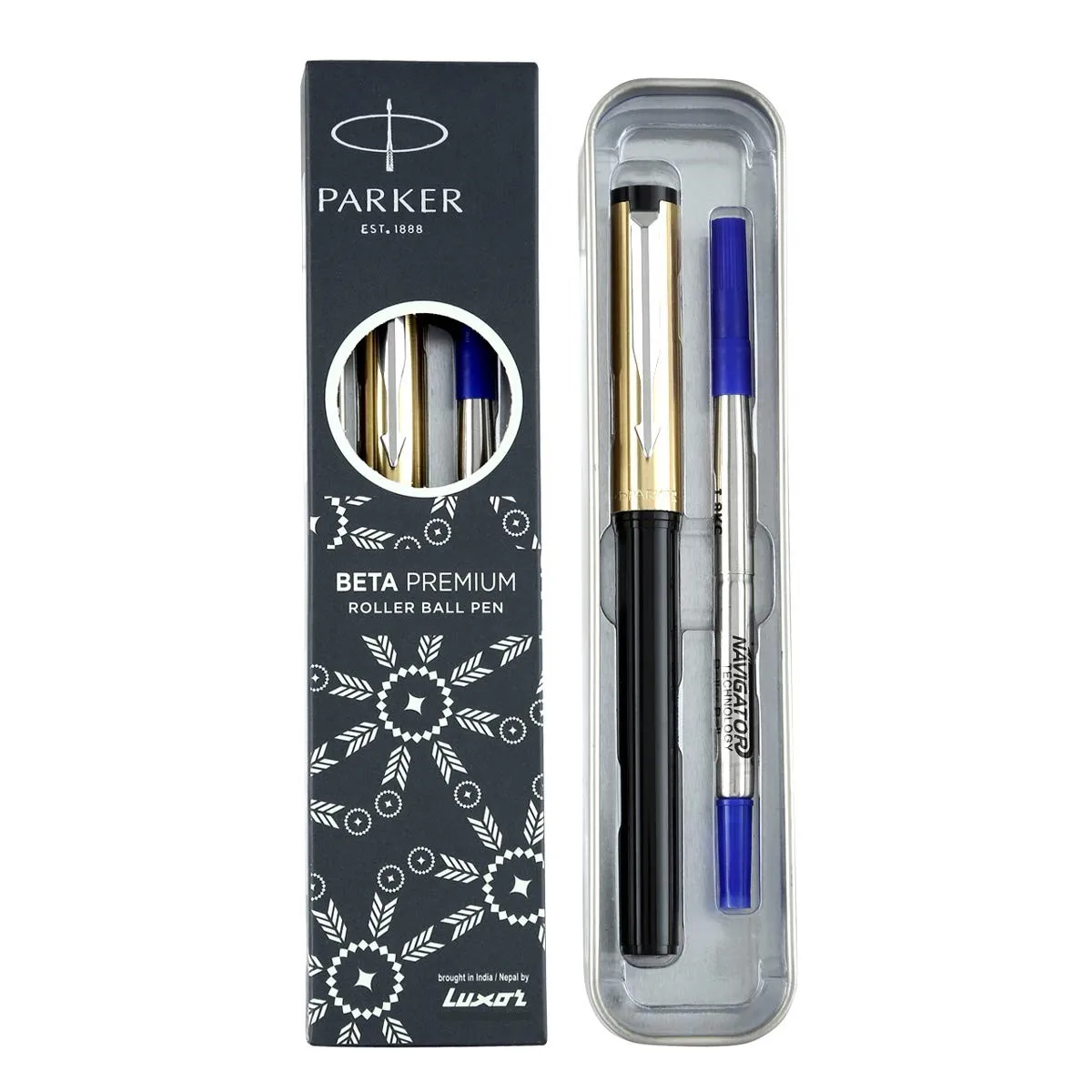Premium rollerball pen gold finish color high quality plastic body parker rollerball pens custom logo promotional pens