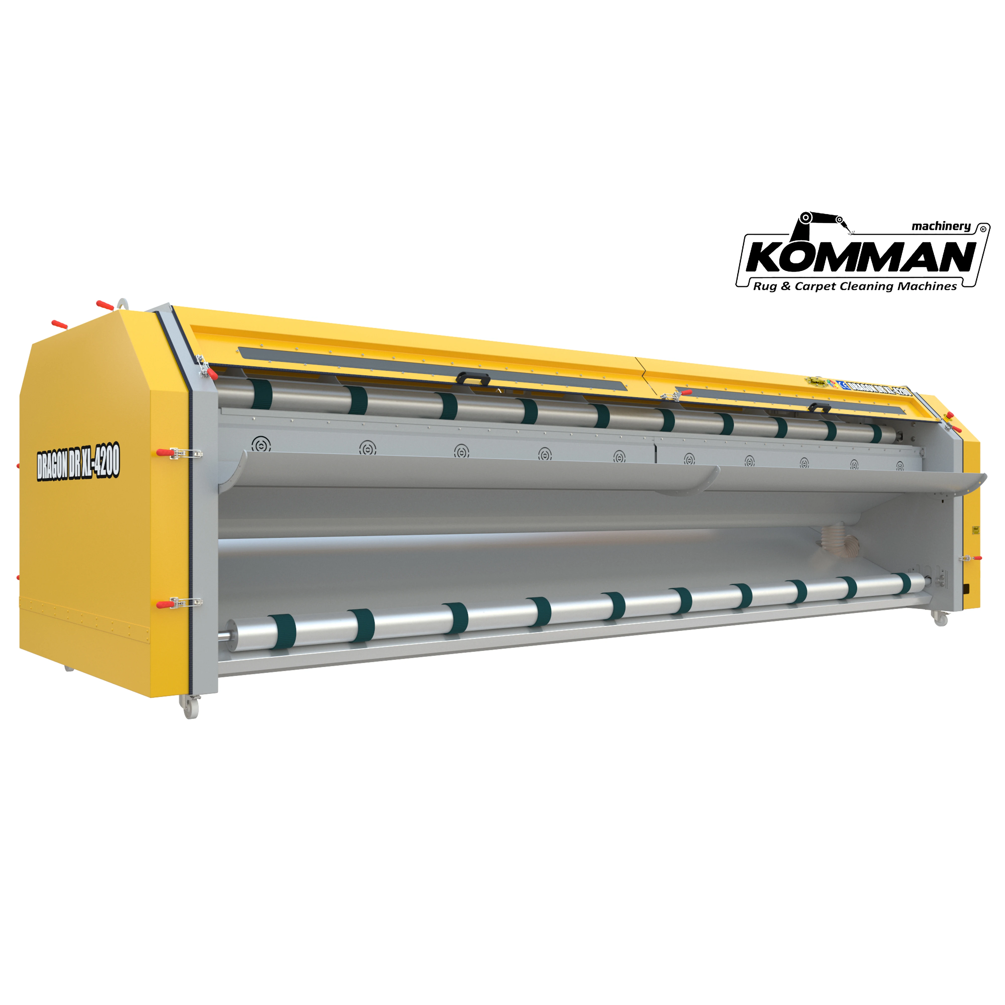 
Automatic Industrial Carpet/Rug Dusting Machine- Commercial Rug Duster. 4.20 meters conveyor surface 