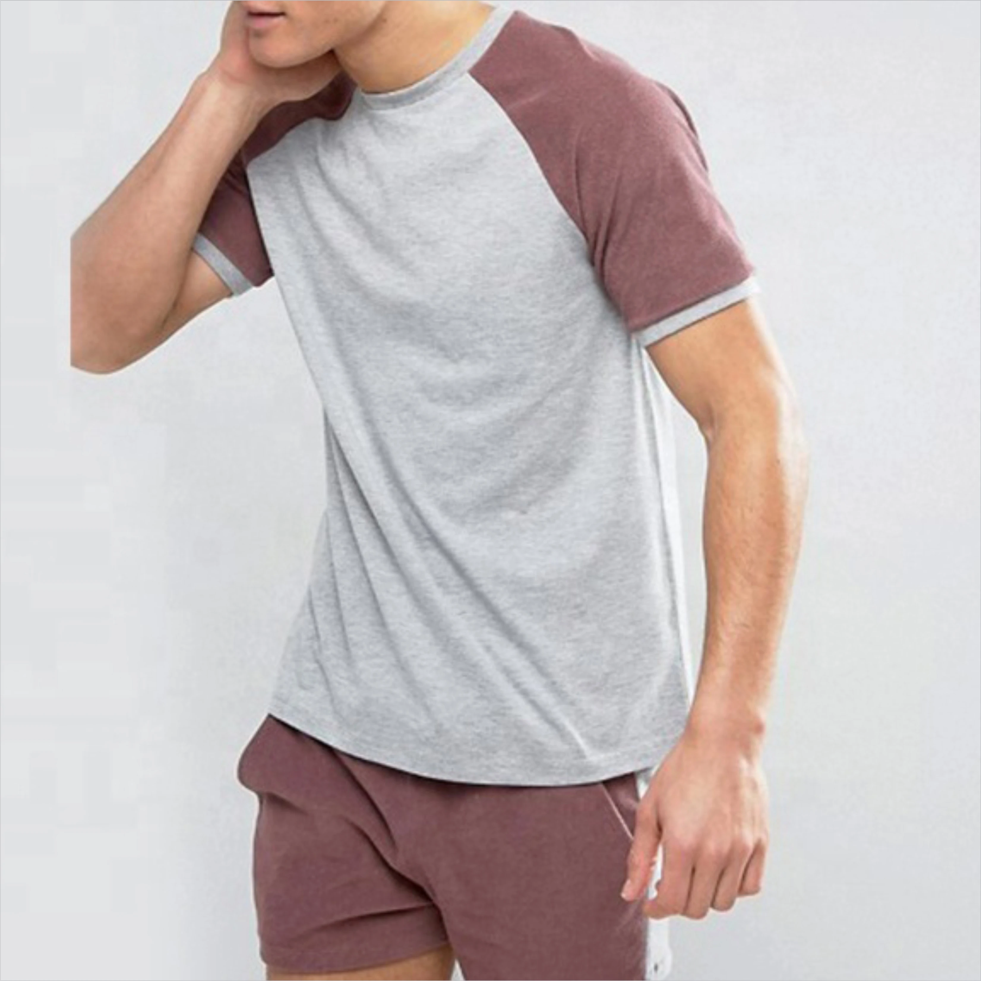 Custom Logo Summer Sportswear Shirt And Shorts Set For Men Cotton Running Custom Men Short Set 2021 design Wholesale