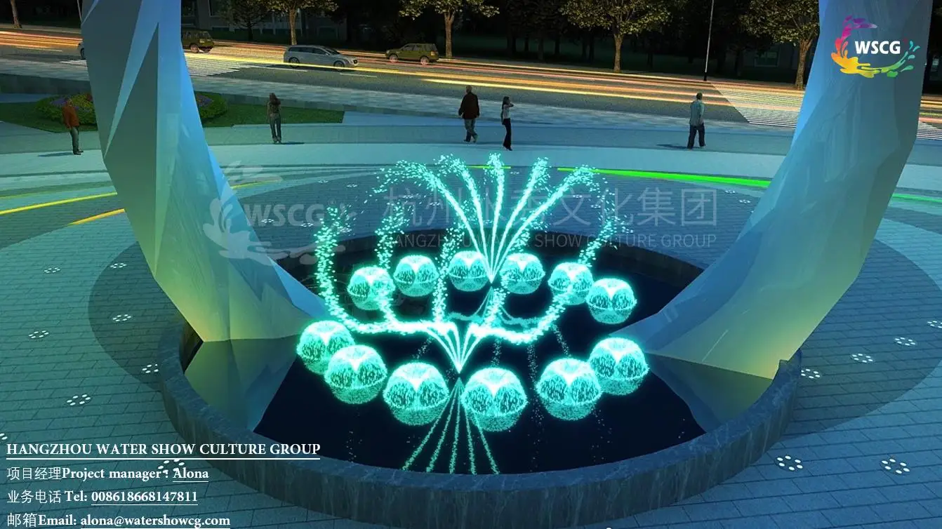 Garden Small Music Fountain Show with Arche