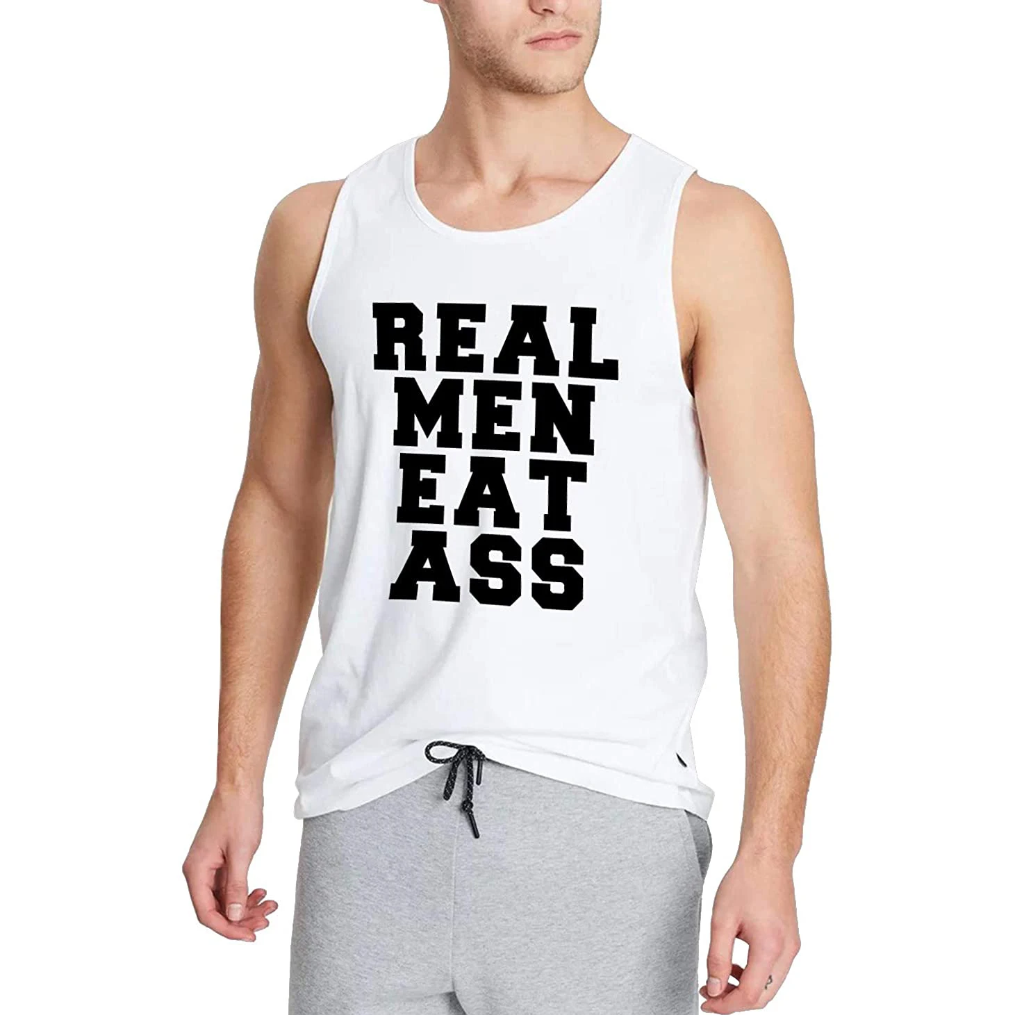  Горячая Распродажа 100% хлопок Бодибилдинг бег пользовательский тренажерный зал майка для мужчин черный Racerback Майка