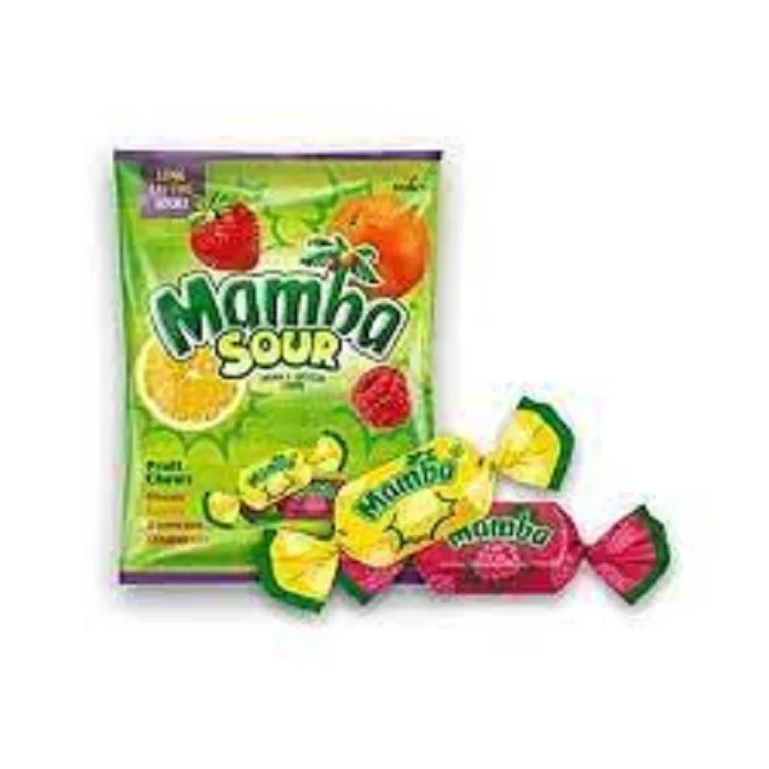 well packed Sour Mamba Fruit Chews Candy Bars