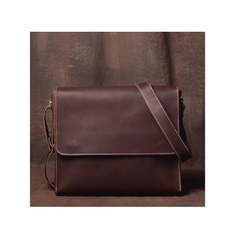 Side Bag, Leather Messenger Bag for Men