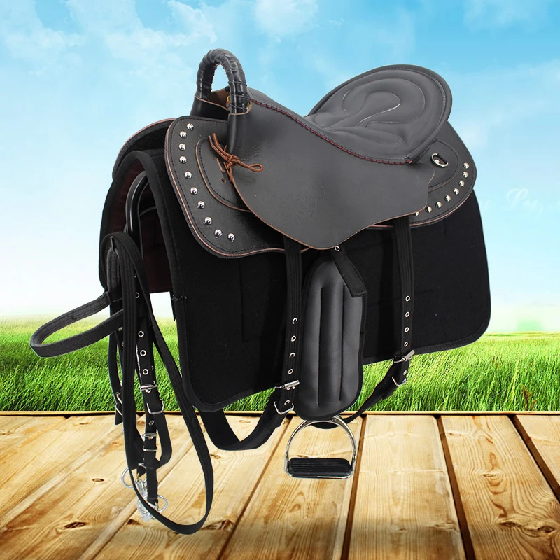 New Arrival Polo Trail Dressage Jumping Equipment Pad Racing Horse Leather Saddle