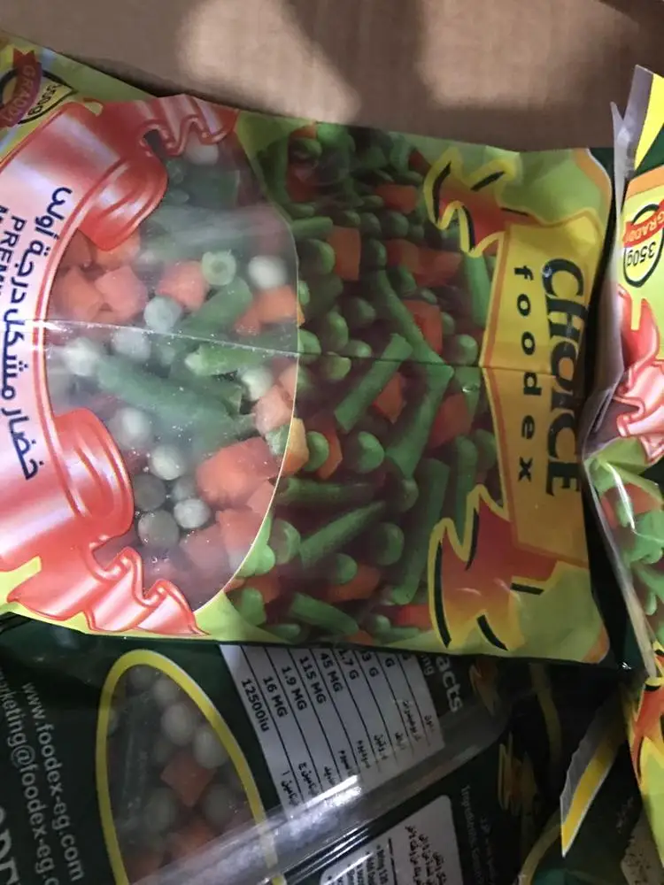 Frozen Mixed Vegetables(peas+beans+carrot) items