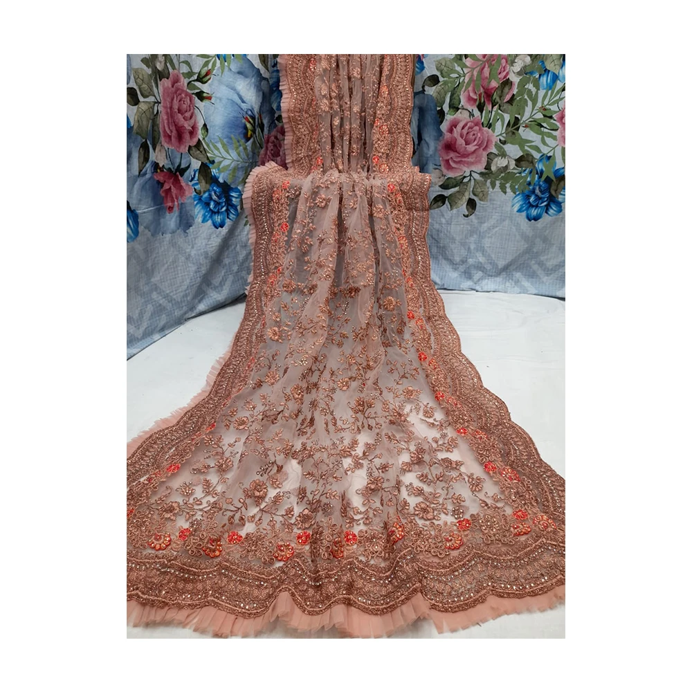 Latest Designs For Wedding Wear Beautiful Meenakari On Soft Net Saree Buy at Low Price