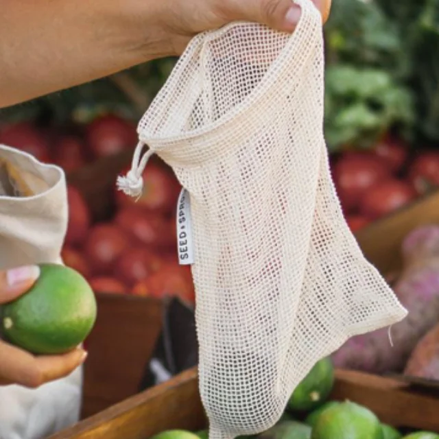 Сетчатая продуктовая сумка из 100% органического