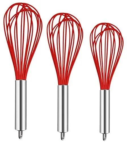 Existing High Quality 12 Inch Silicone Whisk With Stainless Steel Handle