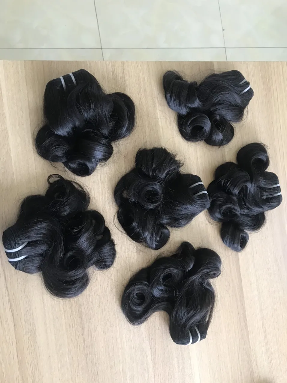 Grade 10A 9A Hair Weaving Bundles Bouncy Curl Hair Weave Natural Cuticle Human Hair Double Drawn Funmi From Anluxhair