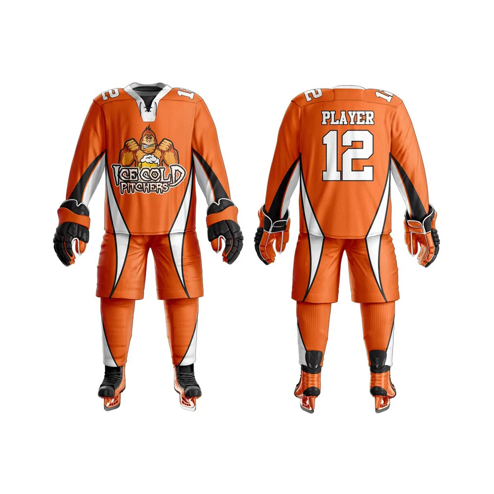 Низкая цена индивидуальный логотип Высококачественная униформа для хоккея с шайбой