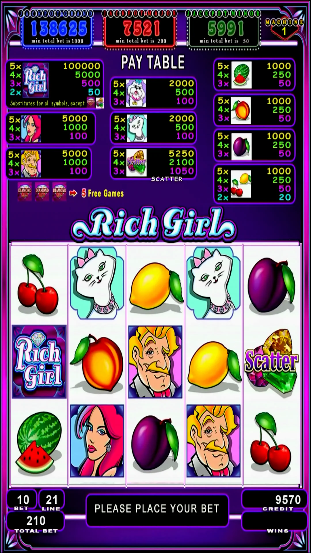 New XXL red board  PINK 17 IN 1 Vertical Screen English Version pcb game board Coin operated Game