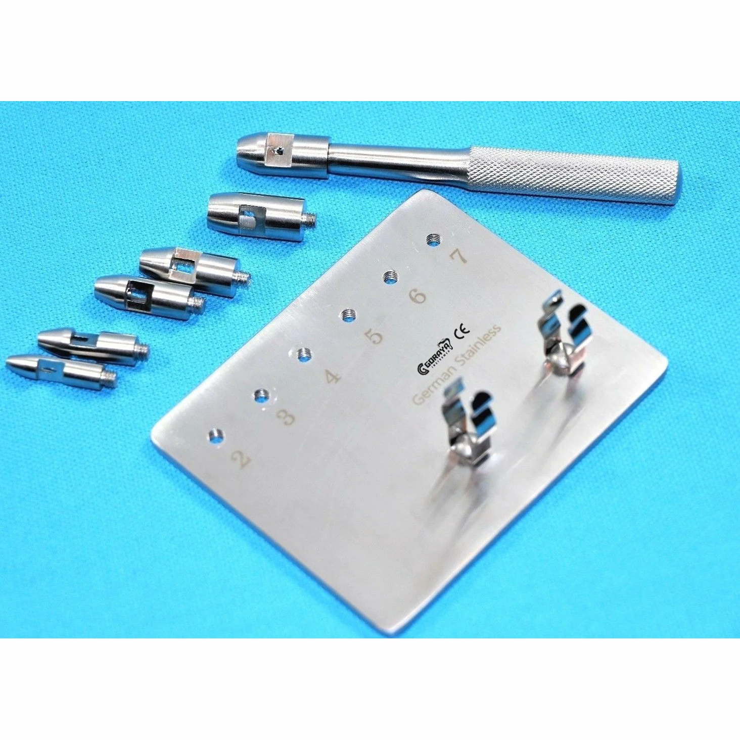 HOT SALE GORAYA GERMAN Premium Keyes Dermal Punch 4' Set Dermatology Surgical Instruments CE ISO APPROVED