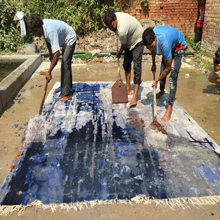 Современный ручной работы Indo Nepali прямой с завода-изготовителя настраиваемый шерстяной шелковый ковер Tibbetan 100 узлы коврик для пола