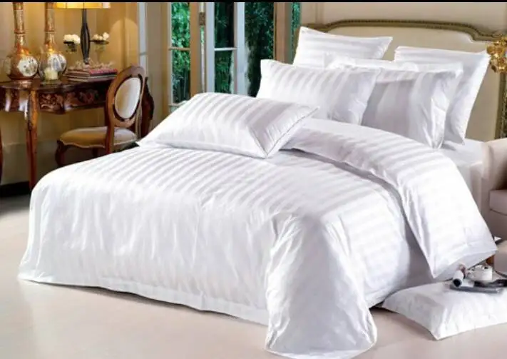 Комфортная простыня однотонная Простыня из хлопка и полиэстера с принтом для двуспальной кровати