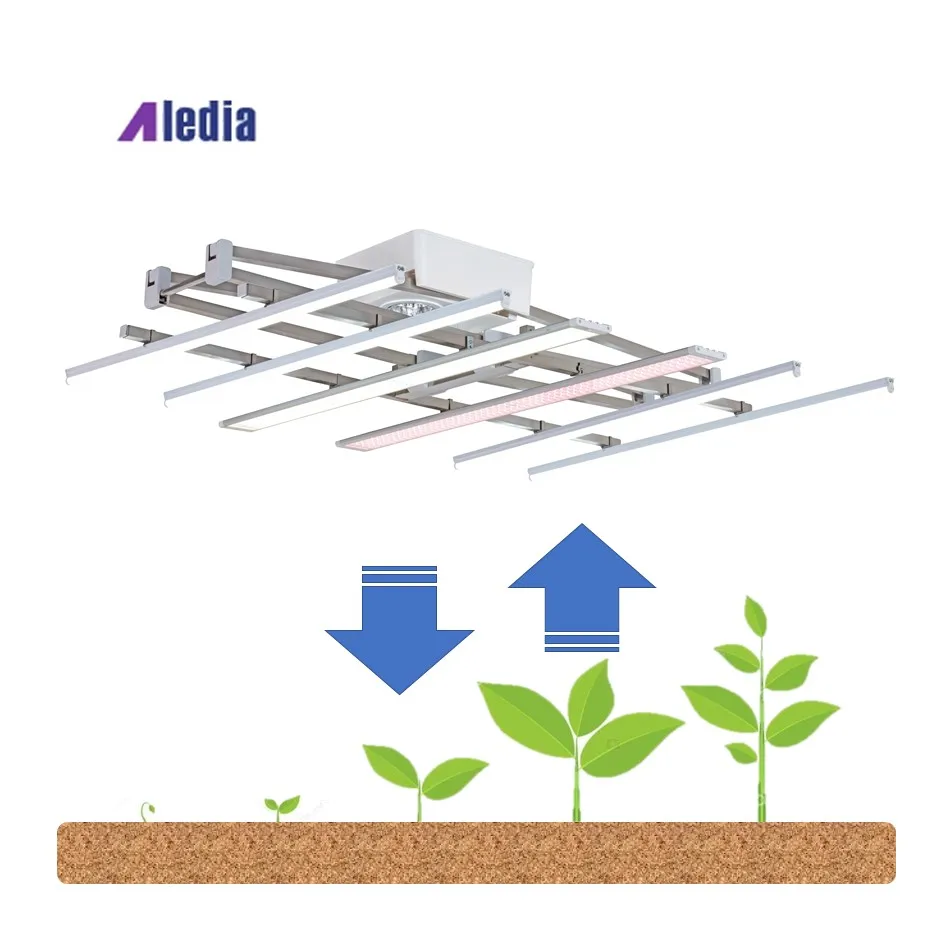 Height Adjustable Hydroponic Planting Lights Mover 110V/200cm