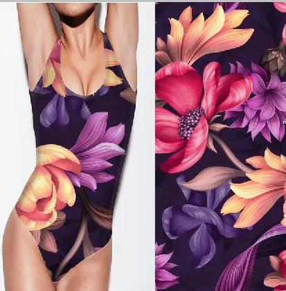 Eco-friendly polyester Bathing Suit  Leotard  bikini   swimsuit print  fabric