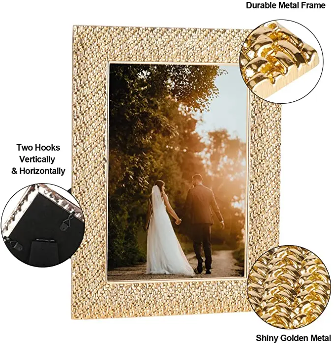 Уникальная латунная настольная фоторамка с декоративным дизайном идеально подходит для демонстрации юбилейных фотографий и особых воспоминаний